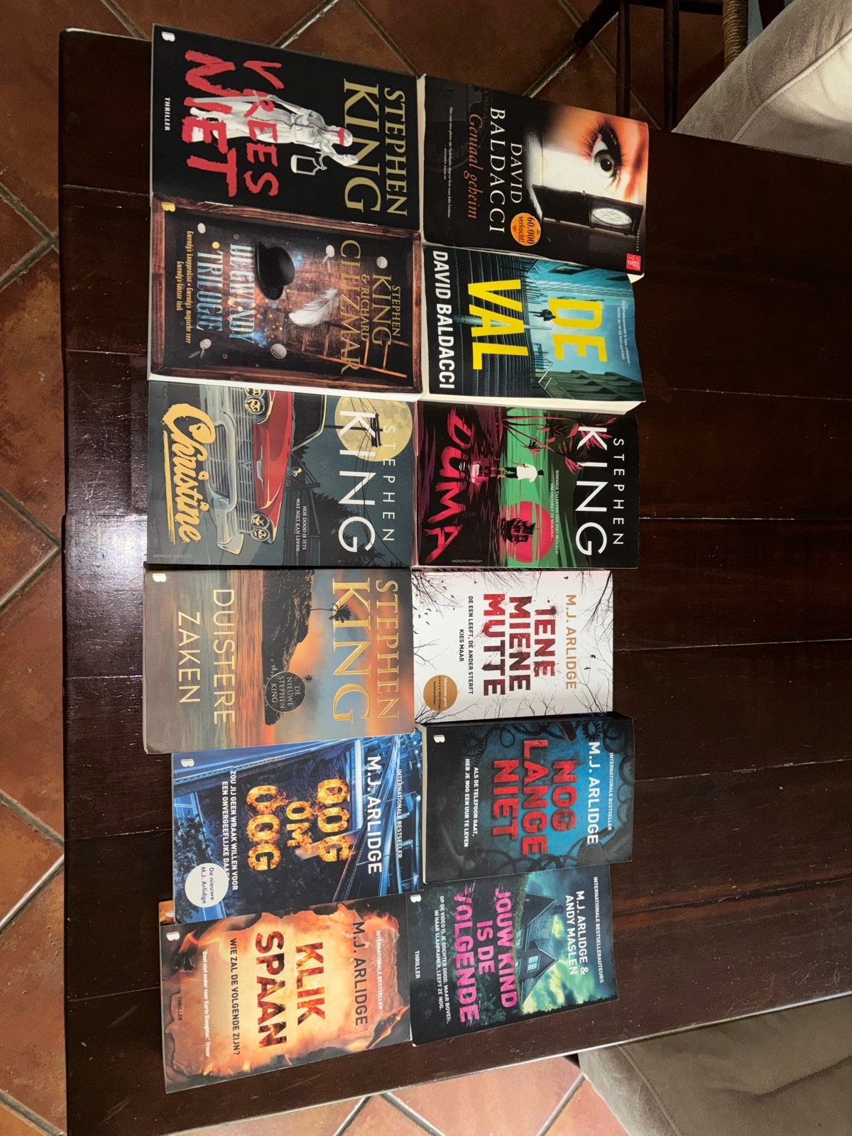 Collectie thrillers van Stephen King, Baldacci, Arlidg, Ophalen, Gelezen, Nederland