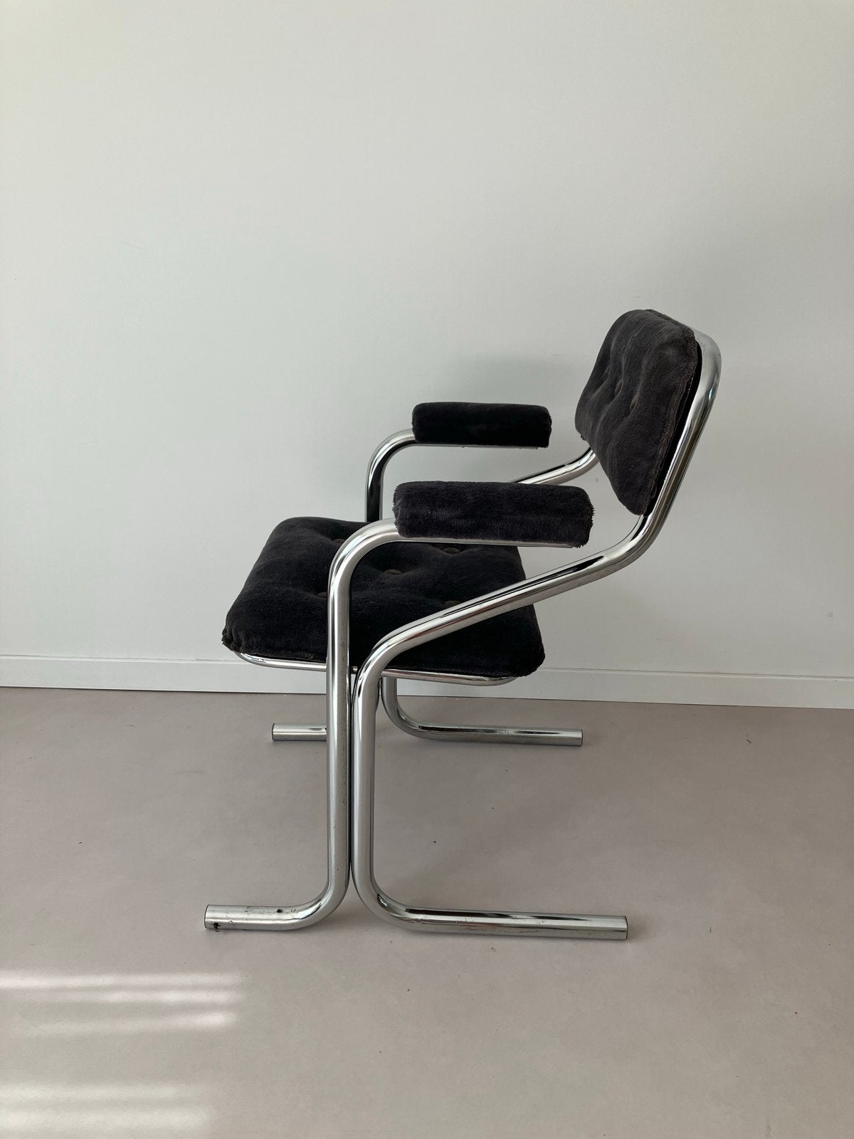 Vintage Buisframe Stoelen - Jerry Johnson - Jaren '70, Huis en Inrichting, Stoelen, Ophalen, Gebruikt, Stof, Vijf, Zes of meer stoelen