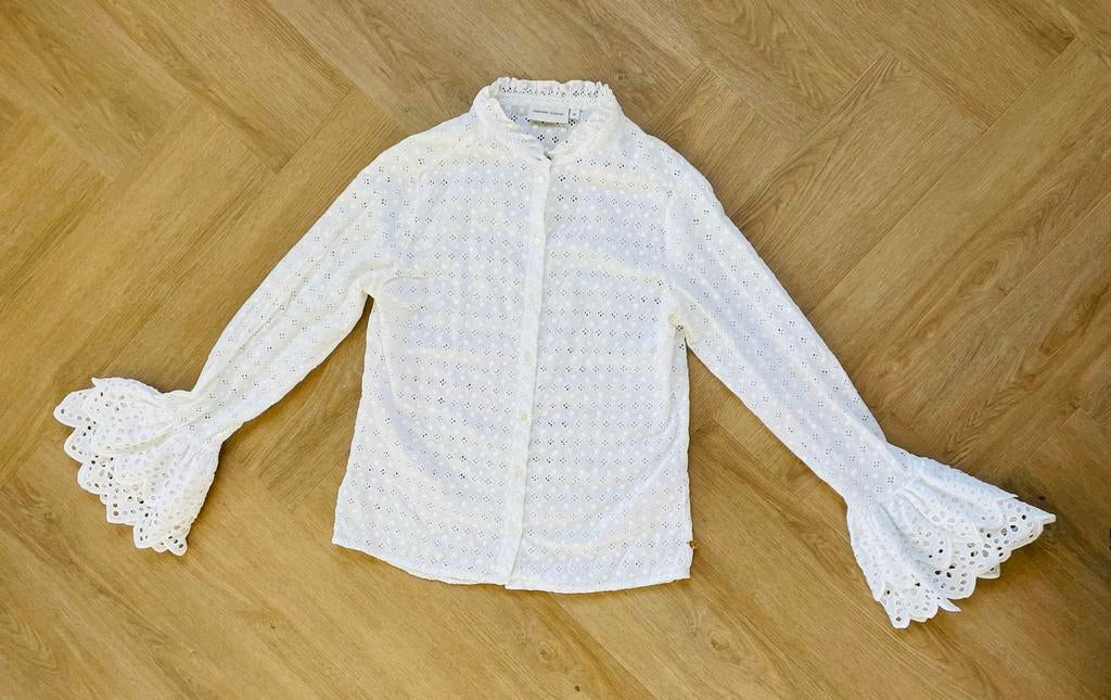 Fabienne Chapot Witte kanten Blouse maat 36, Verzenden, Nieuw, Maat 38/40 (M), Wit