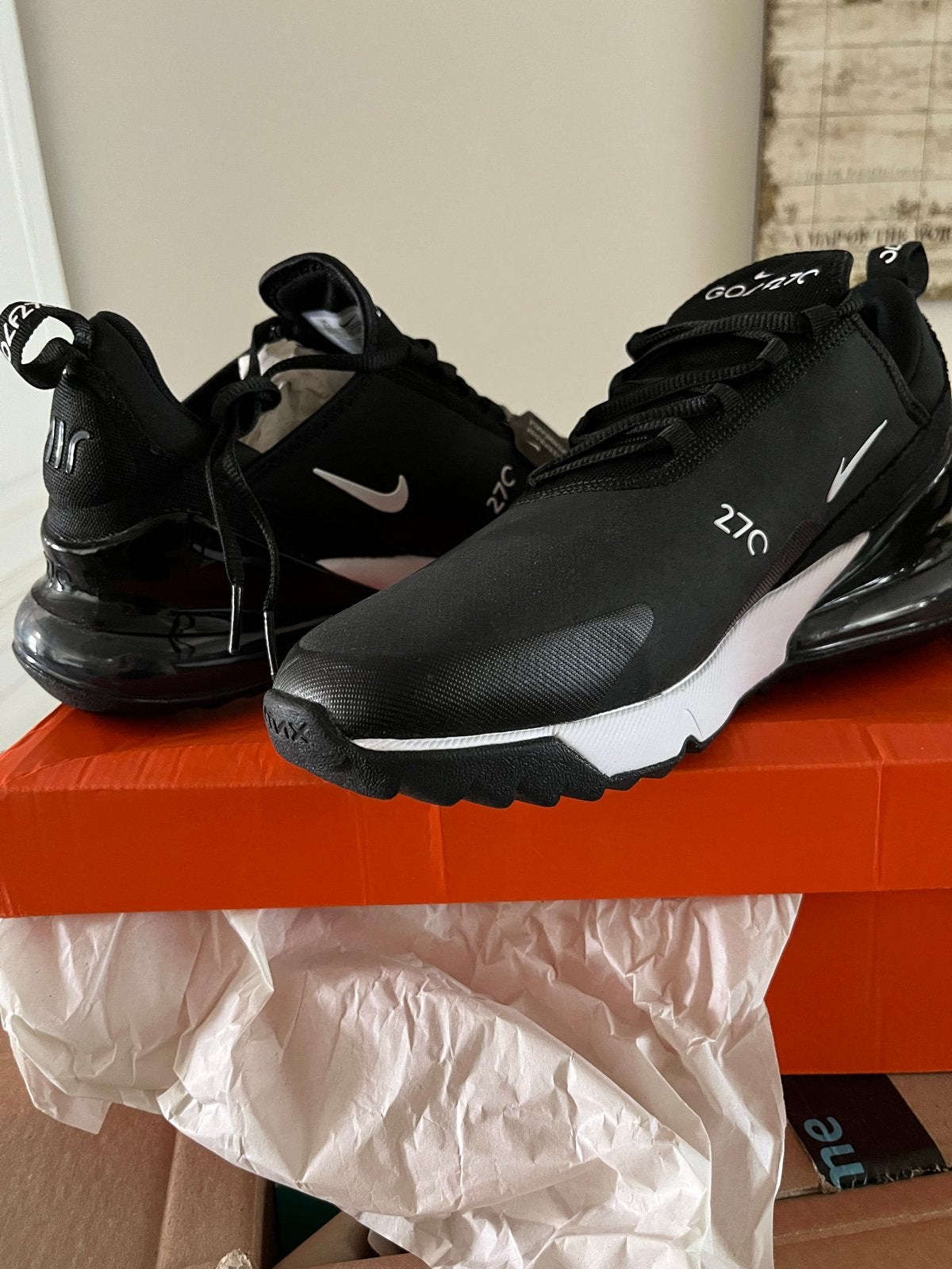 Nike Air Max 270 G Golfschoenen - Zwart/Wit, Kleding | Heren, Schoenen, Ophalen of Verzenden, Nieuw, Zwart, Sneakers of Gympen