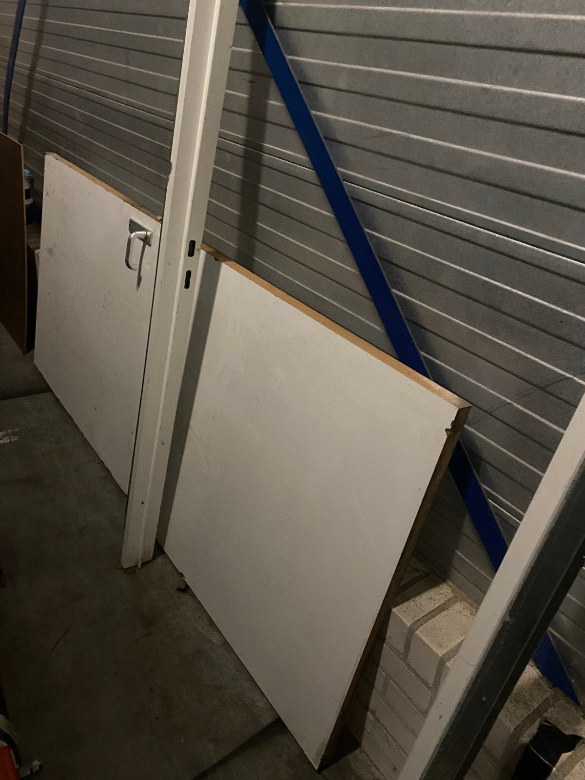 Witte binnendeur met kozijn, Gebruikt, Binnendeur, 200 tot 215 cm, Hout
