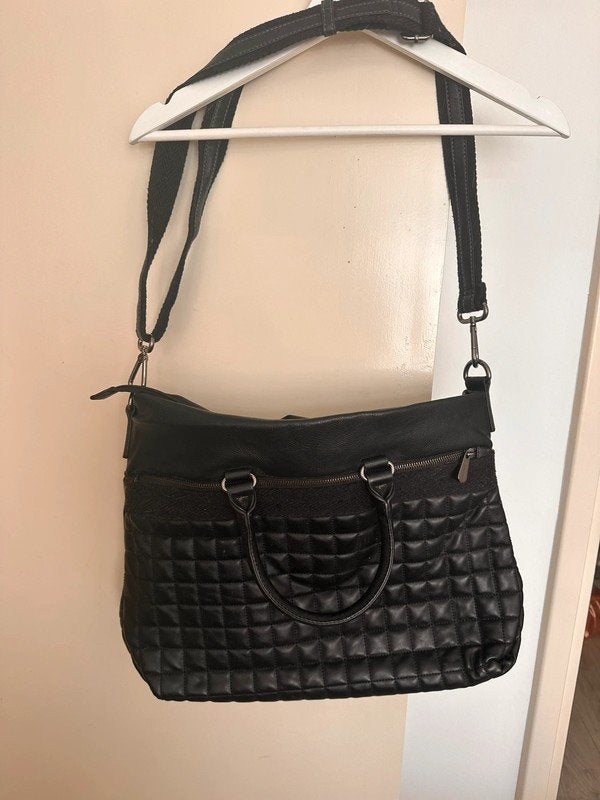 Leren Esprit tas, Sieraden, Tassen en Uiterlijk, Tassen | Damestassen, Ophalen of Verzenden, Gebruikt, Zwart, Handtas
