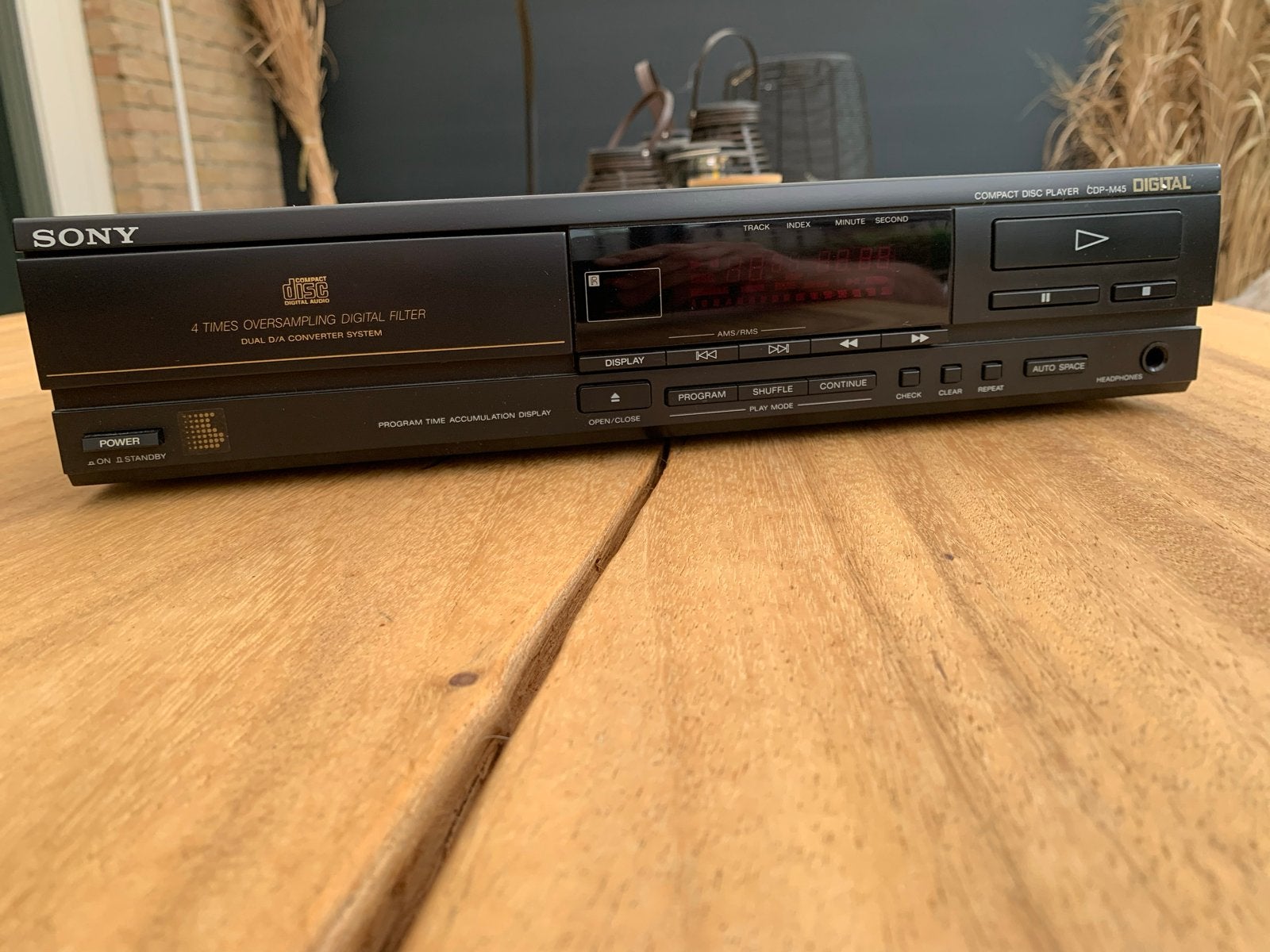Sony CDP-M45 Compact Disc Speler met Afstandsbediening, Ophalen of Verzenden, Gebruikt, Sony
