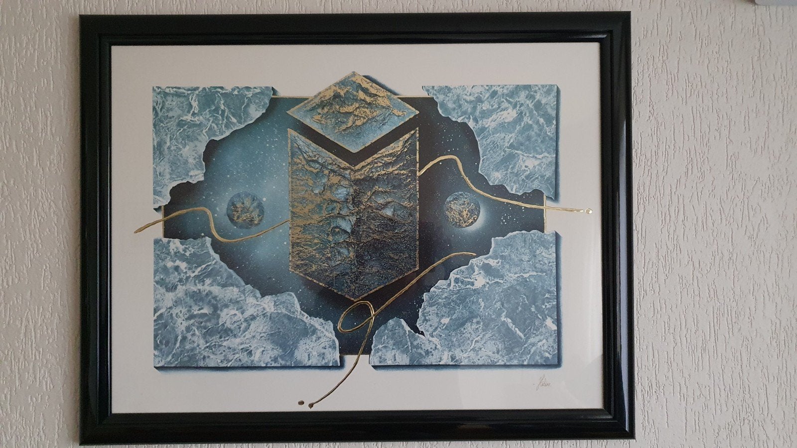 schilderij 90 x 70 cm, Ophalen, Zo goed als nieuw, 50 tot 75 cm, Schilderij