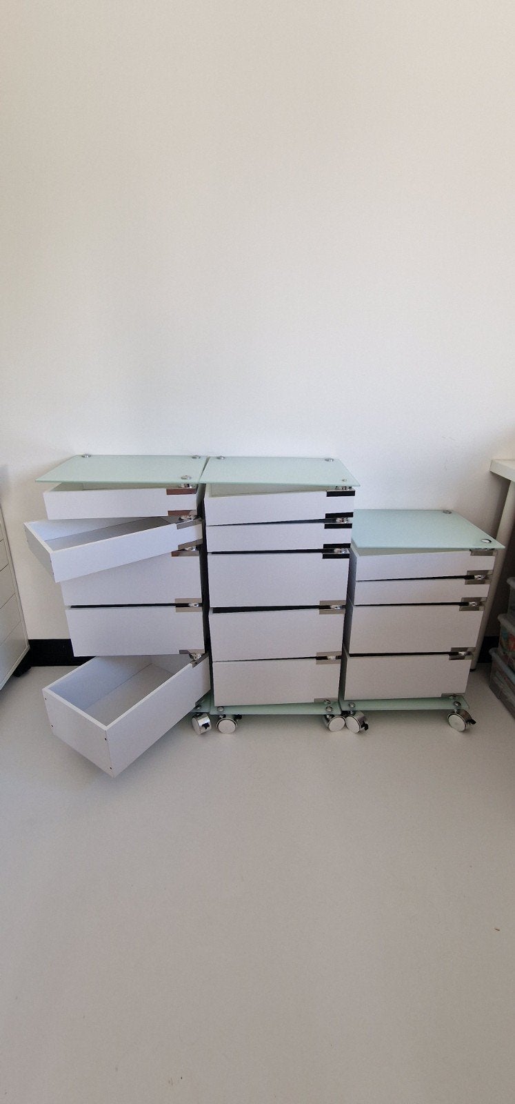 ladeblok, Huis en Inrichting, Ophalen, Minder dan 50 cm, Gebruikt, Glas