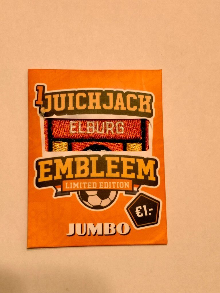 Jumbo juichjack embleem ELBURG limited Edition juich jack, Ophalen of Verzenden, Nieuw, Overige binnenlandse clubs, Poster, Plaatje of Sticker