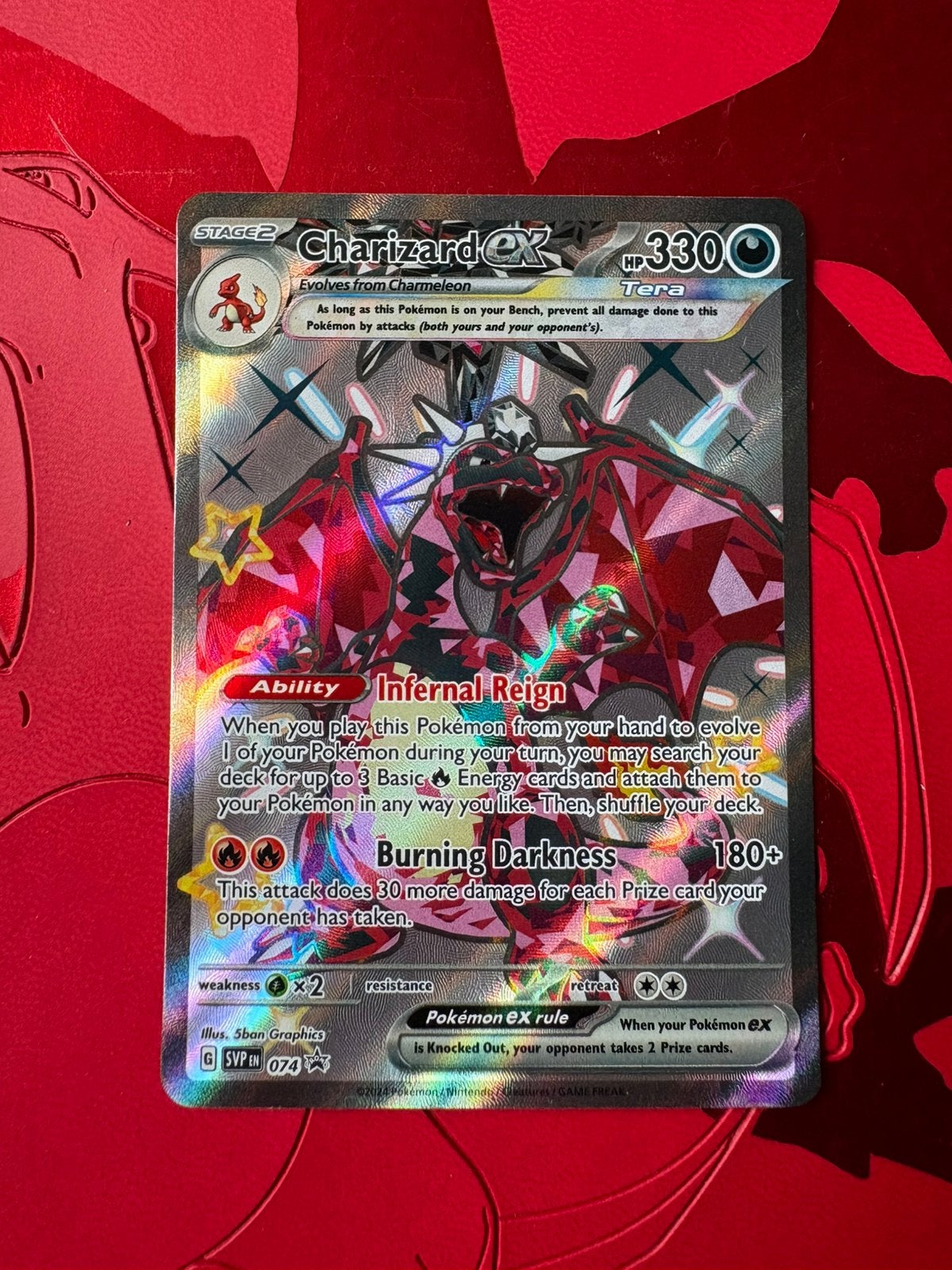 Charizard EX - SVP 074, Hobby en Vrije tijd, Ophalen of Verzenden, Zo goed als nieuw