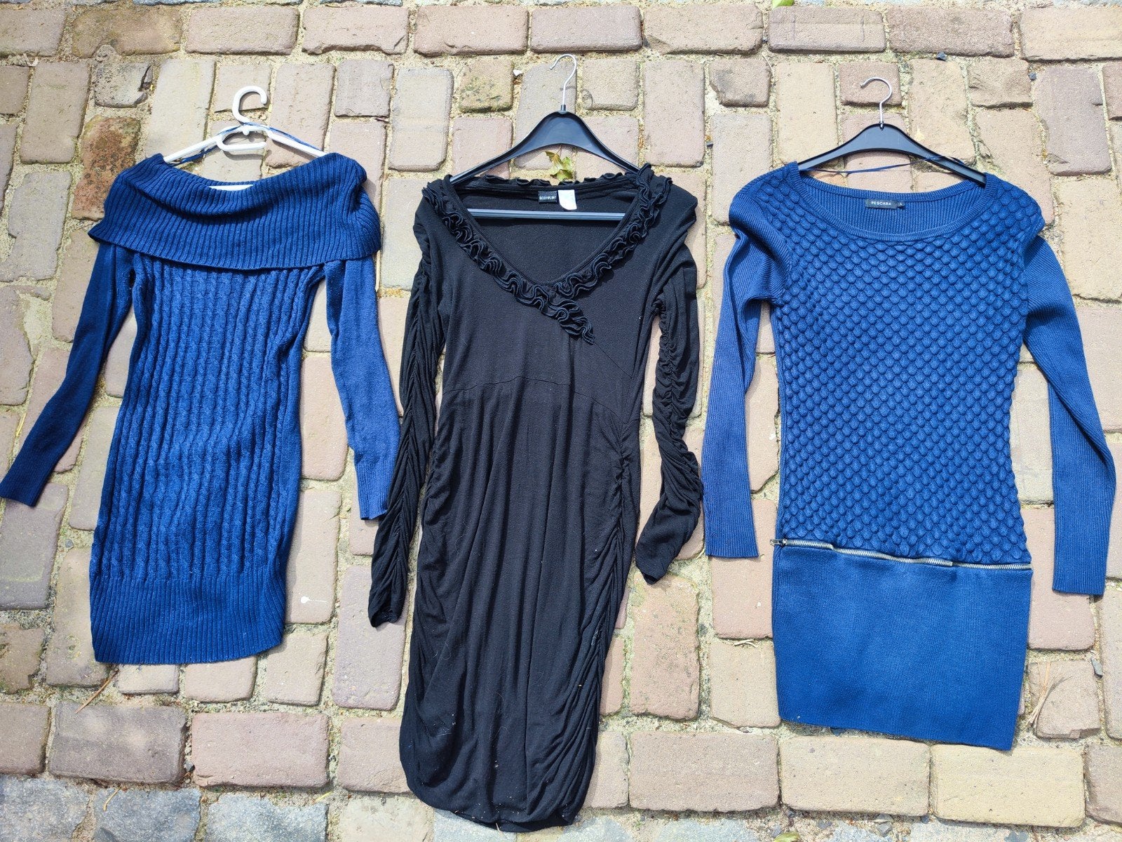 3 jurken maat M/L:  (H&M, Coolcat), Maat 38/40 (M), H&M, Blauw, Ophalen of Verzenden