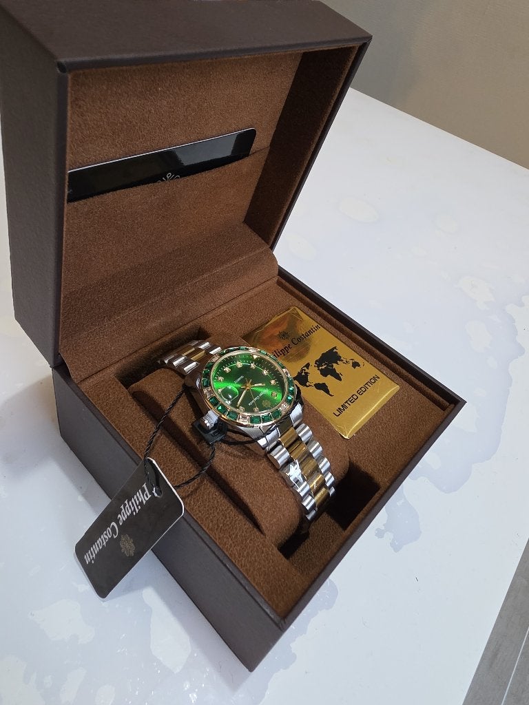Philippe Costantin Quartz Unisex Horloge - Groen - Nieuw, Sieraden, Tassen en Uiterlijk, Horloges | Heren, Overige merken, Staal