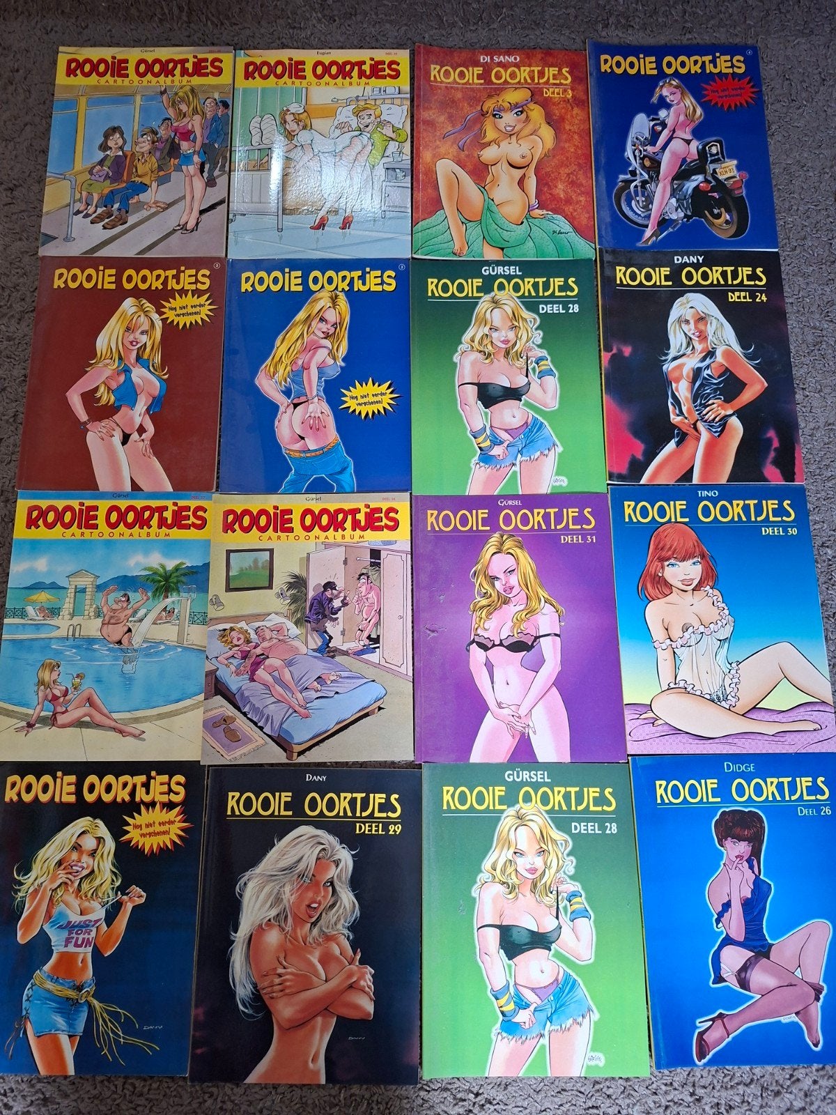 Rooie Oortjes stripboeken - 16 stuks - Diverse delen, Boeken, Meerdere stripboeken, Ophalen of Verzenden, Zo goed als nieuw