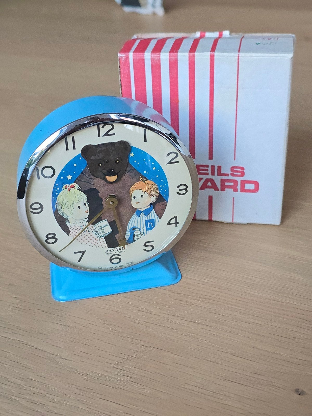 MIB 60S Bayard kinderwekker met bewegende beer €175, Ophalen of Verzenden