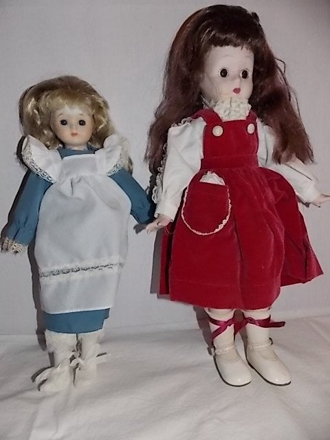 Set van 2 Vintage Porseleinen Poppen, Verzamelen, Poppen, Ophalen of Verzenden, Gebruikt, Pop