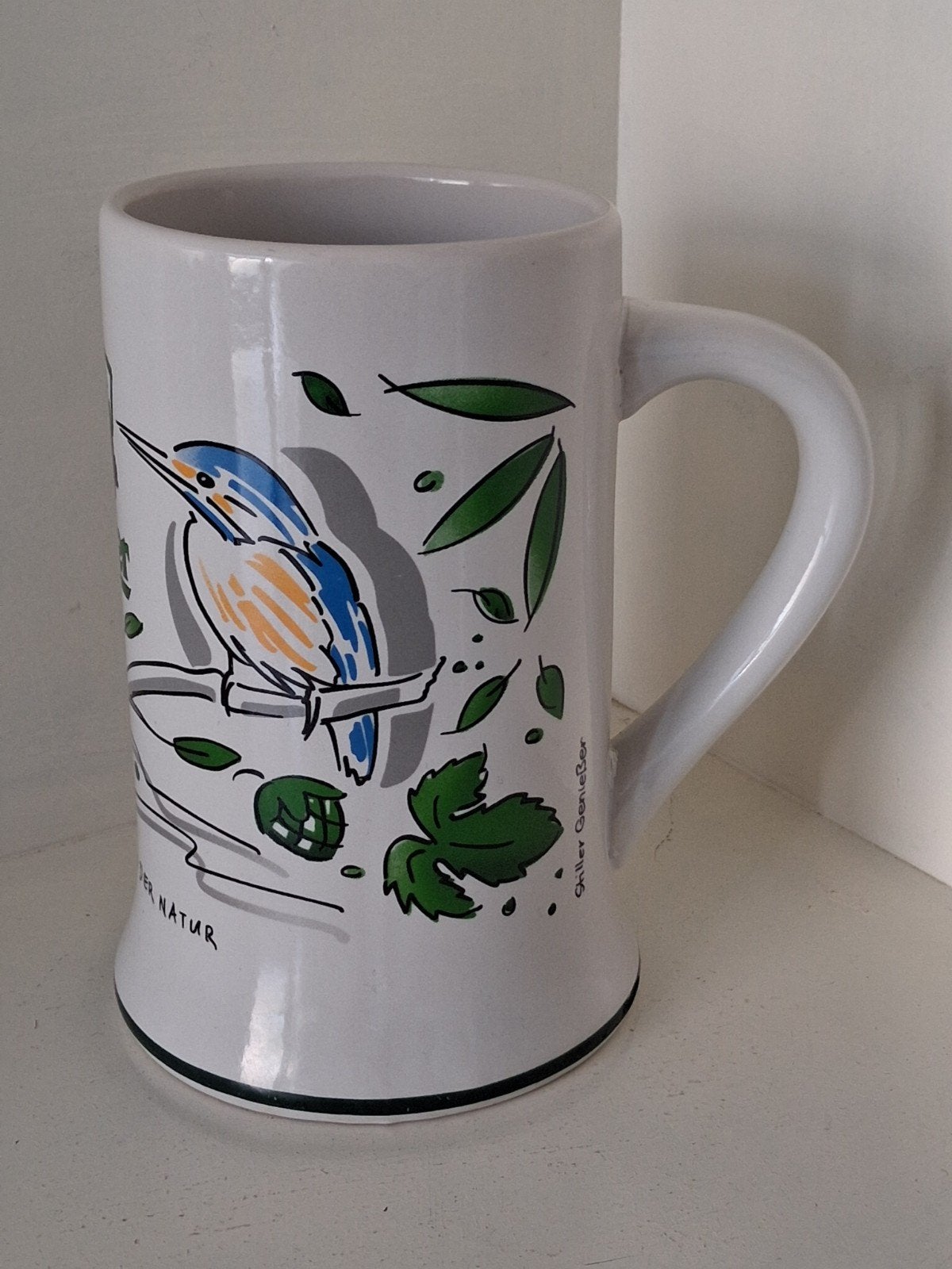 Licher Bierkrug 2009 - Eisvogel (IJsvogel)  Vogel des Jahres, Ophalen of Verzenden, Zo goed als nieuw, Pul(len), Overige merken