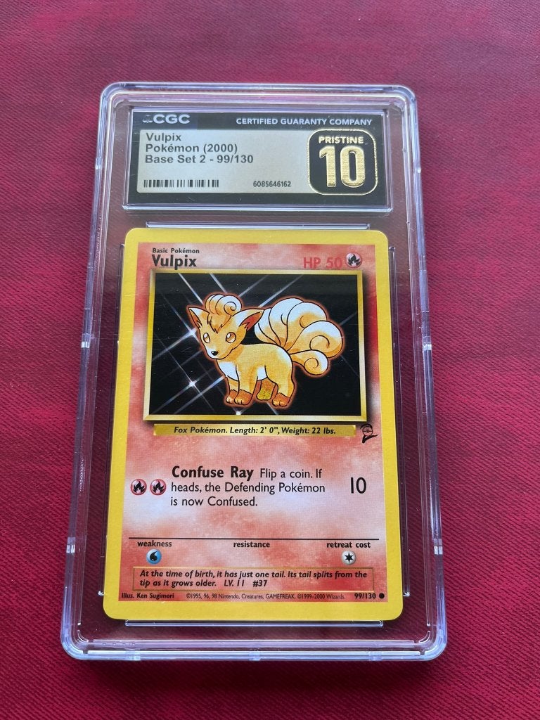 CGC PRISTINE 10 2000 VULPIX  Base Set 2 99-130, Hobby en Vrije tijd, Verzamelkaartspellen | Pokémon, Ophalen of Verzenden, Nieuw