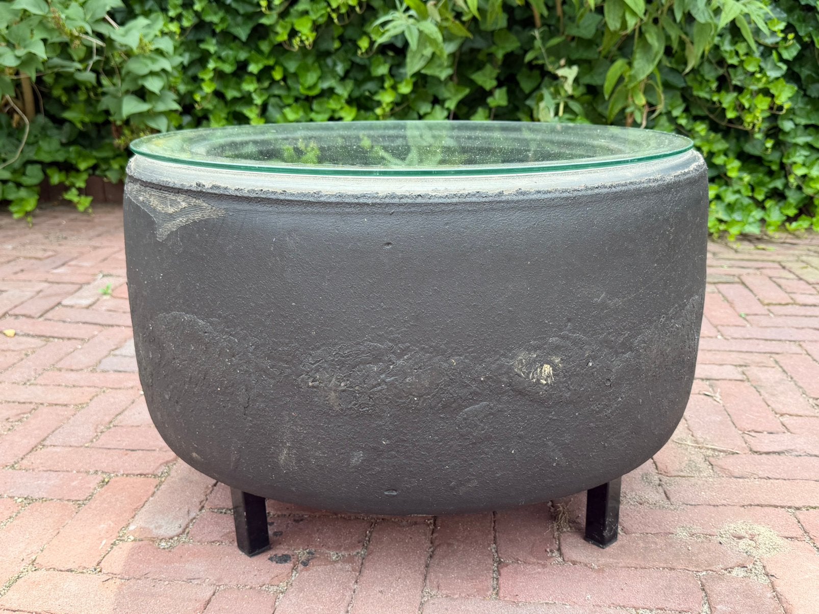 F1 salontafel tafel band pirelli tafeltje  bijzettafel, Ophalen, 100 tot 150 cm, Rond, 50 tot 100 cm