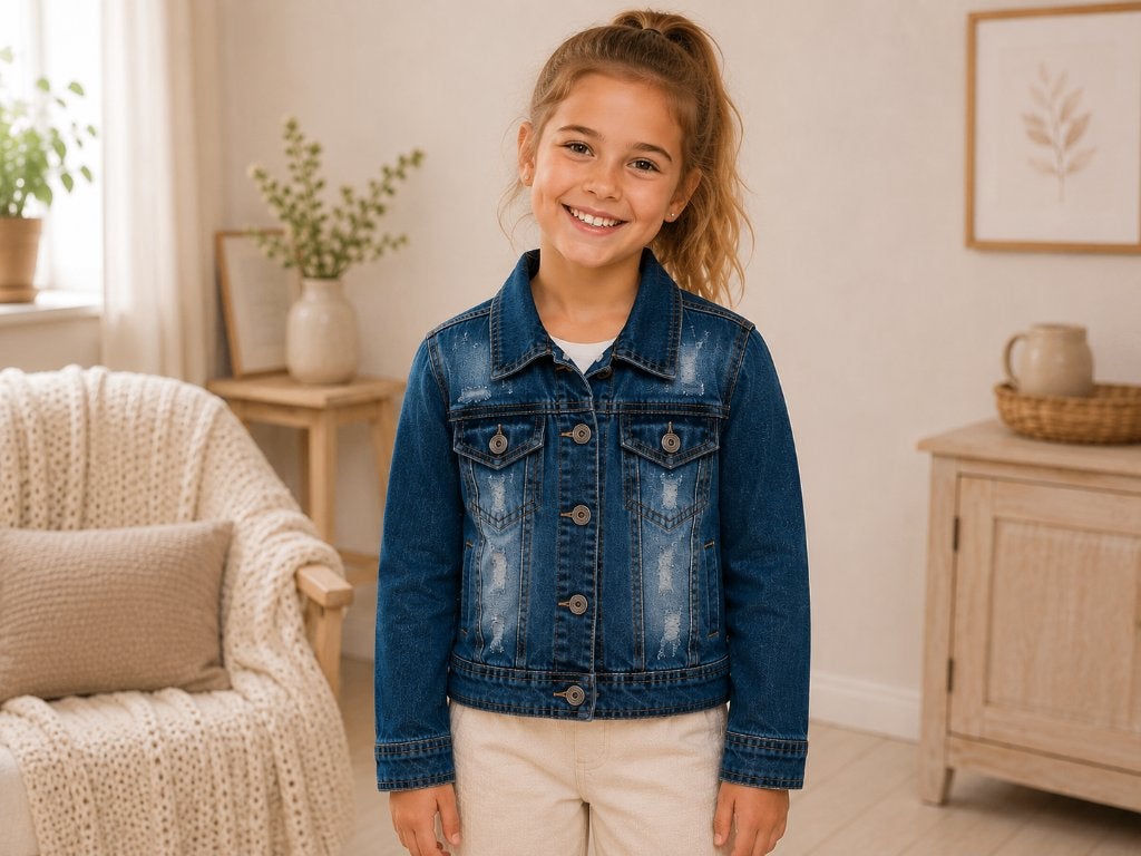 Spijkerjas Joy Fashion Jeans donkerblauw maat 128 NIEUW, SO, Meisje, Nieuw, Joy Fashion