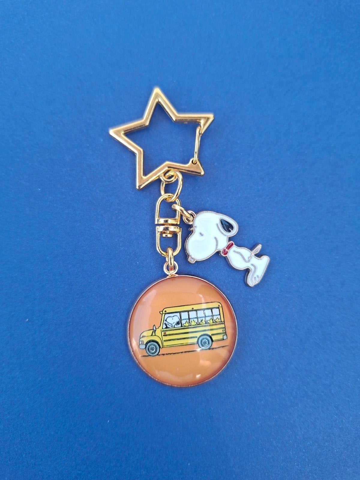 sleutelhanger ster Snoopy Woodstock bus, Ophalen of Verzenden, Nieuw, Knuffel of Figuurtje