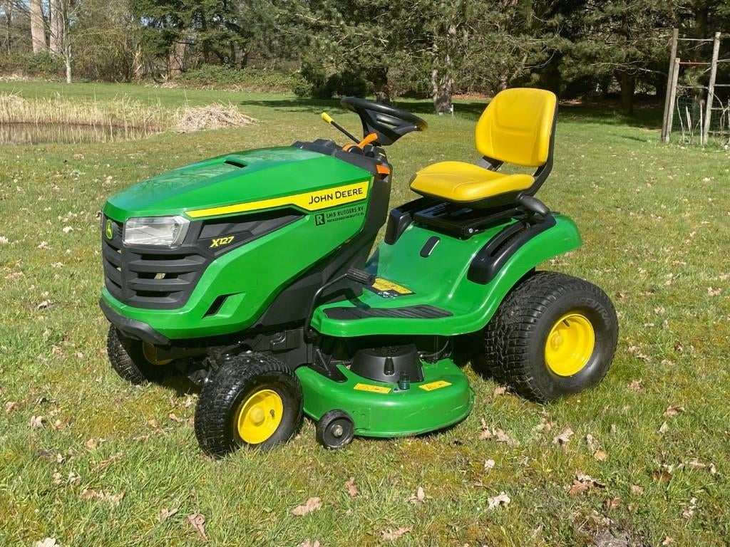 John Deere X127 zitmaaier | maar 32u gedraaid | bijna nieuw, Tuin en Terras, Zitmaaiers, Elektrische starter, Zo goed als nieuw
