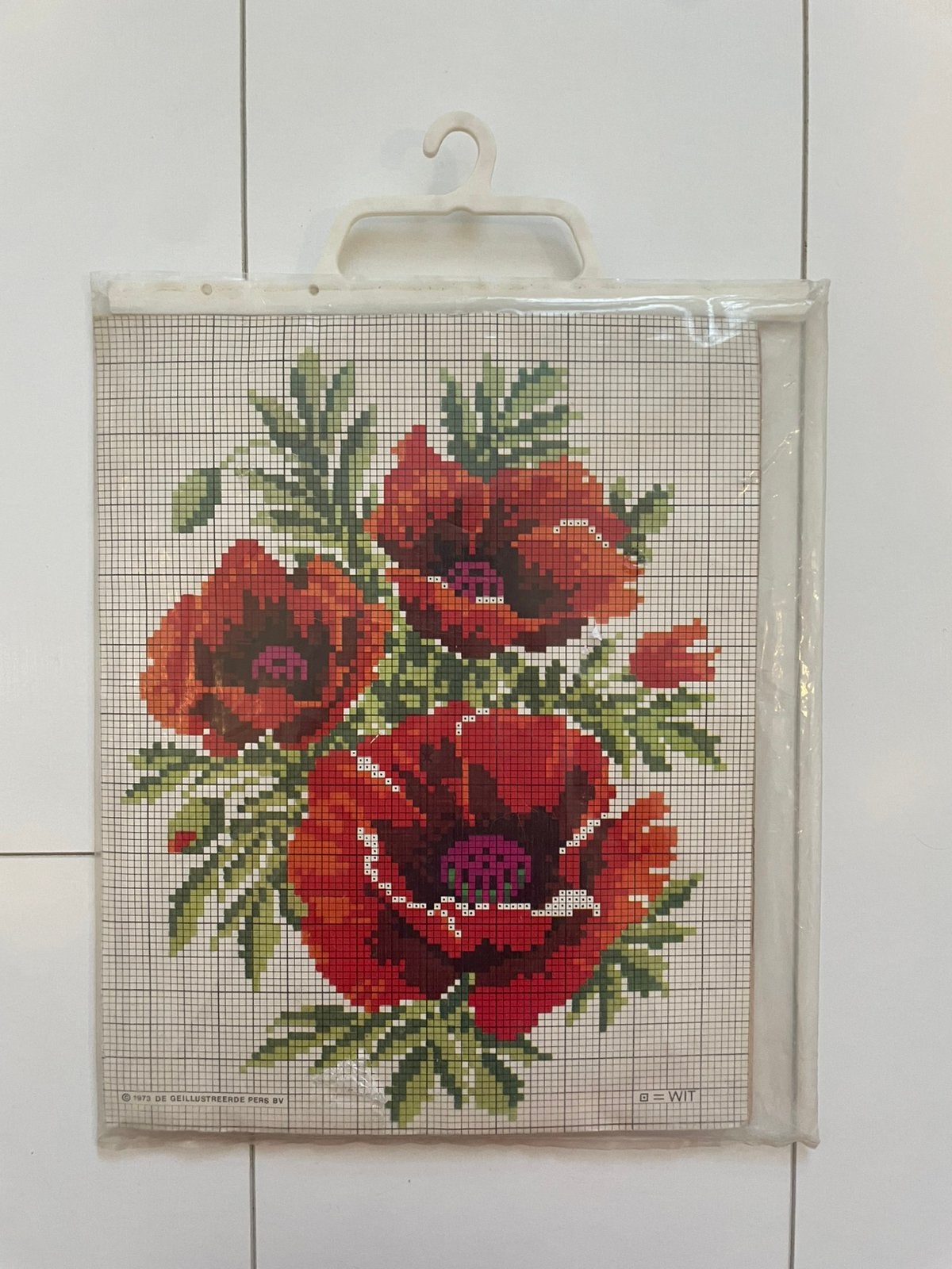 Vintage borduurpakket Margriet klaprozen, Ophalen of Verzenden, Handborduren, Borduurpakket