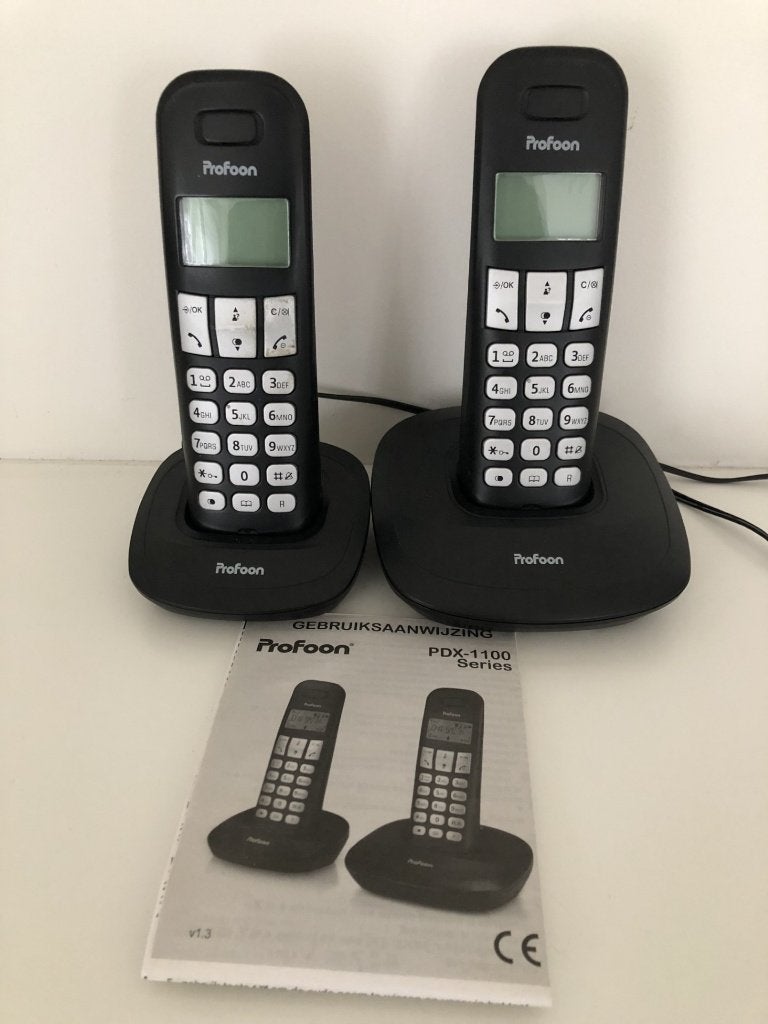 Profoon PDX-1100 - dubbele telefoon set - ALS NIEUW, Ophalen of Verzenden, Zo goed als nieuw, 2 handsets