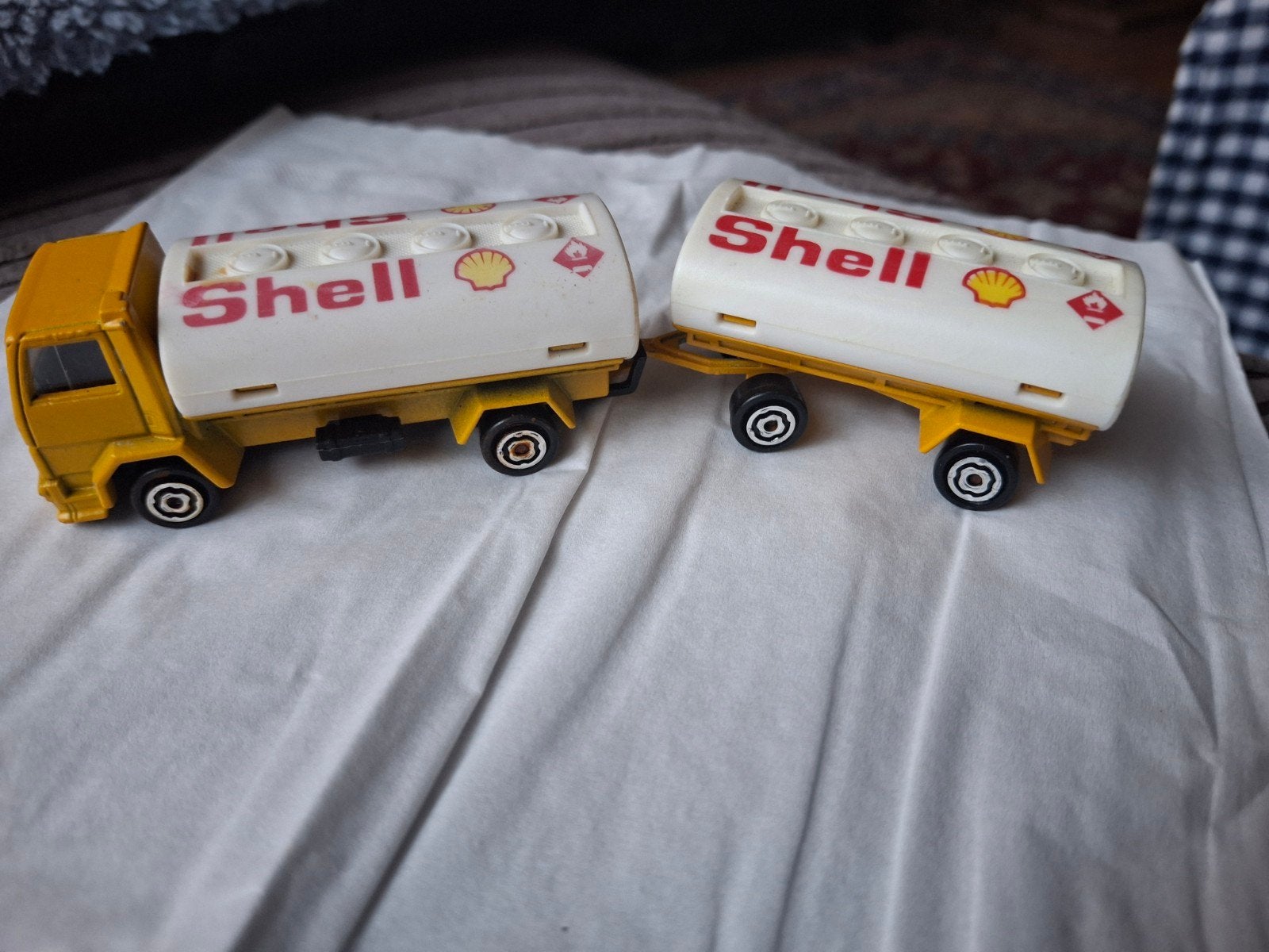 Vintage Shell Tankwagen met Aanhanger - Speelgoed, Ophalen of Verzenden, Gebruikt