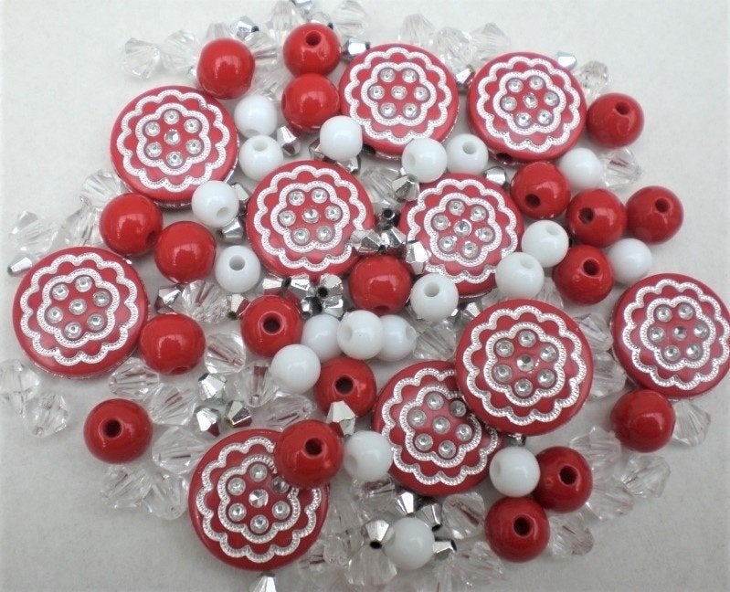 Kralen mix nr.06 rood, Info@hobbymagic.nl, Hobbymagic, Nieuw, Educatief