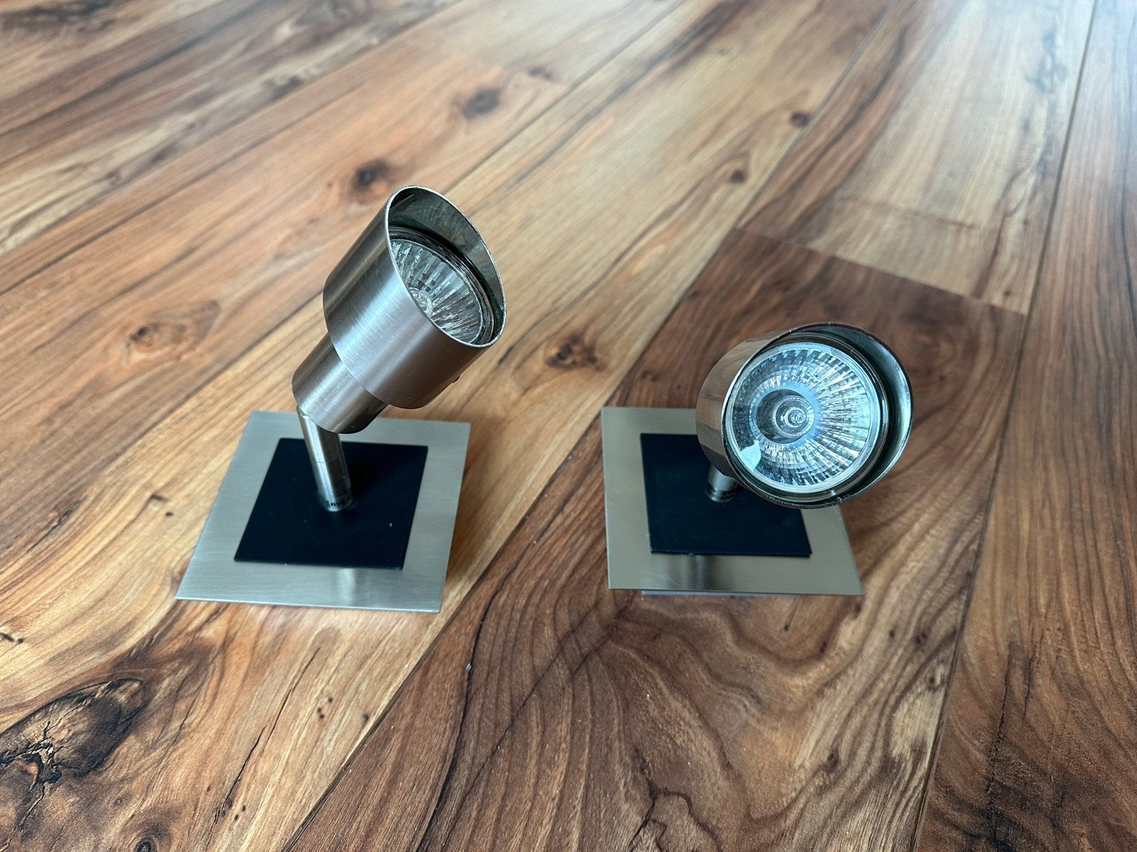 RVS halogeen spots (set van 2), Halogeen, Gebruikt, GU10, Opbouwspot