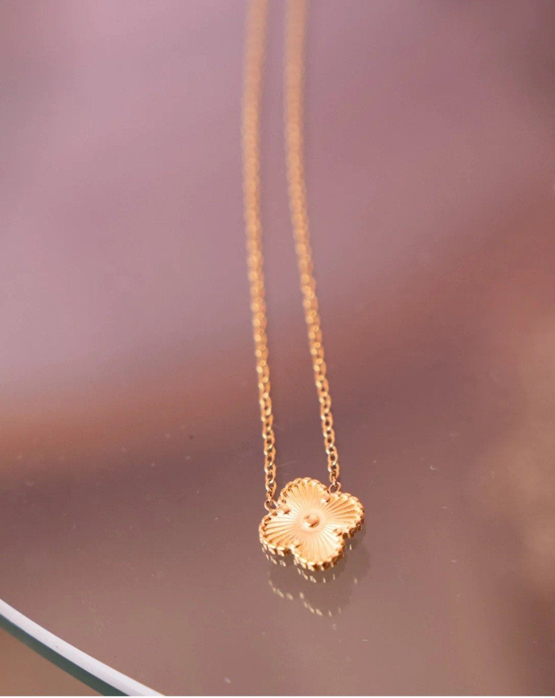 Nieuwe kaya klaver ketting van premium roestvrij staal, Nieuw, Ophalen of Verzenden, Goud, Overige materialen