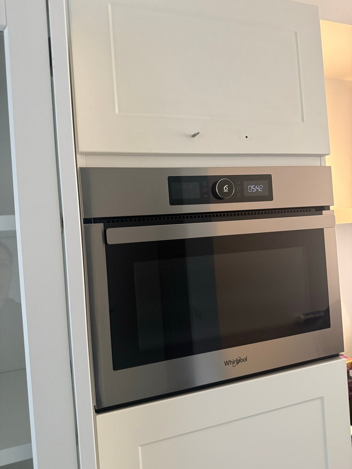 Whirlpool 6th Sense Inbouw Combimagnetron, Gebruikt, Hete lucht, 60 cm of meer, Ophalen of Verzenden