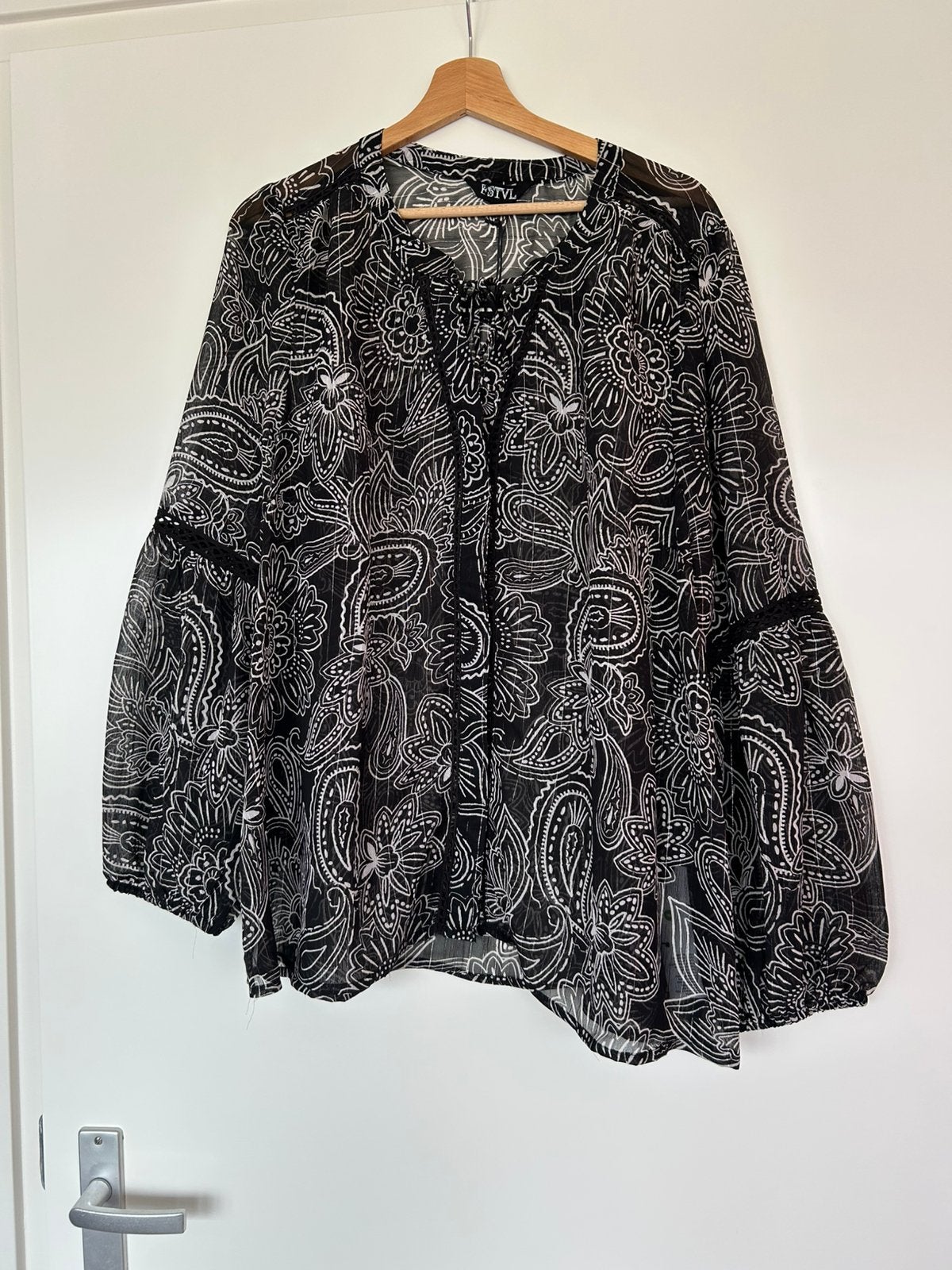 Zwart/Witte MS Mode Blouse maat 48, Ophalen of Verzenden, Nieuw, Zwart, Blouse of Tuniek