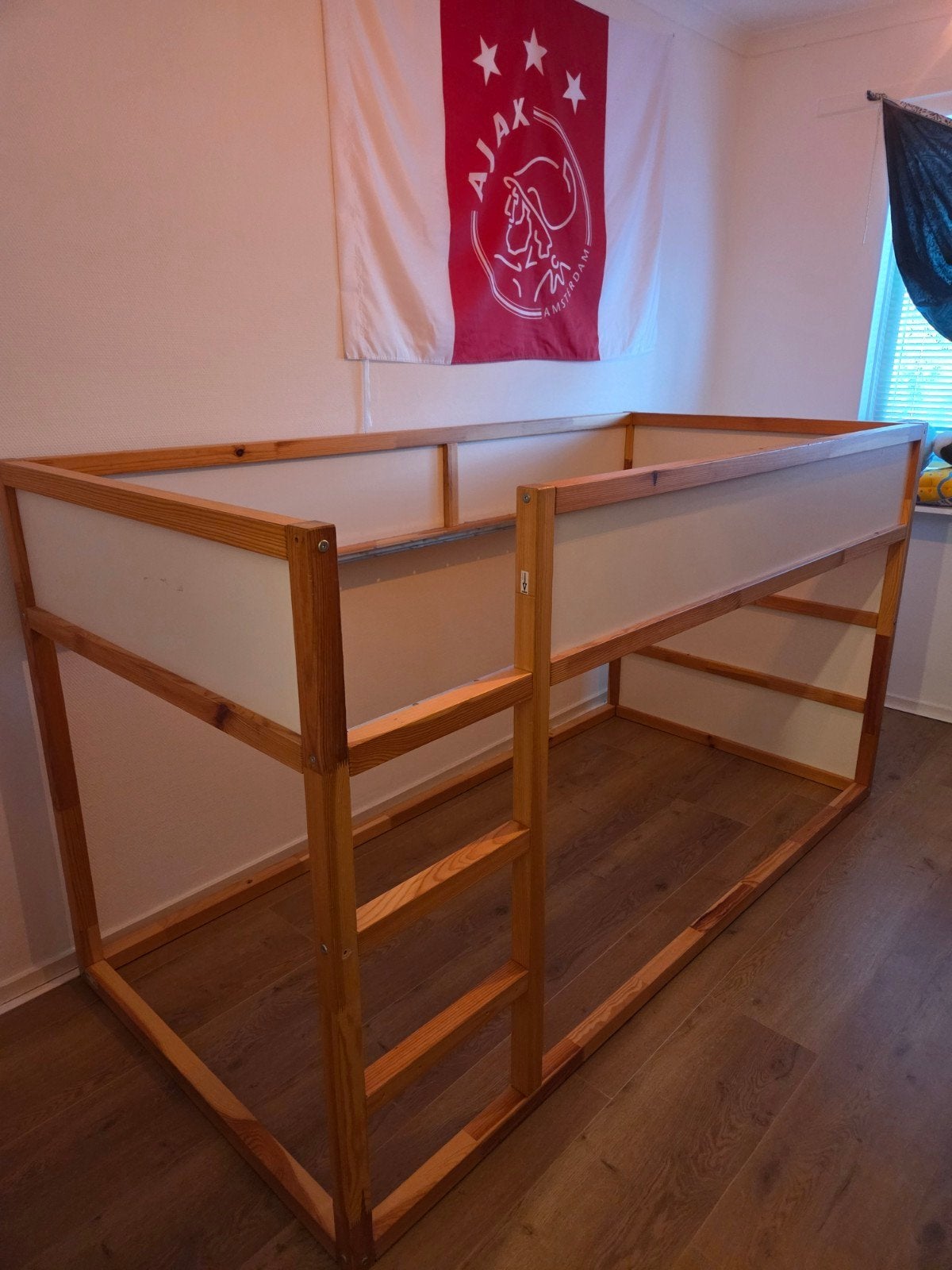 Ikea Kura omkeerbaar bed - grenen/wit, Ophalen, Gebruikt, 90 cm, Eenpersoons