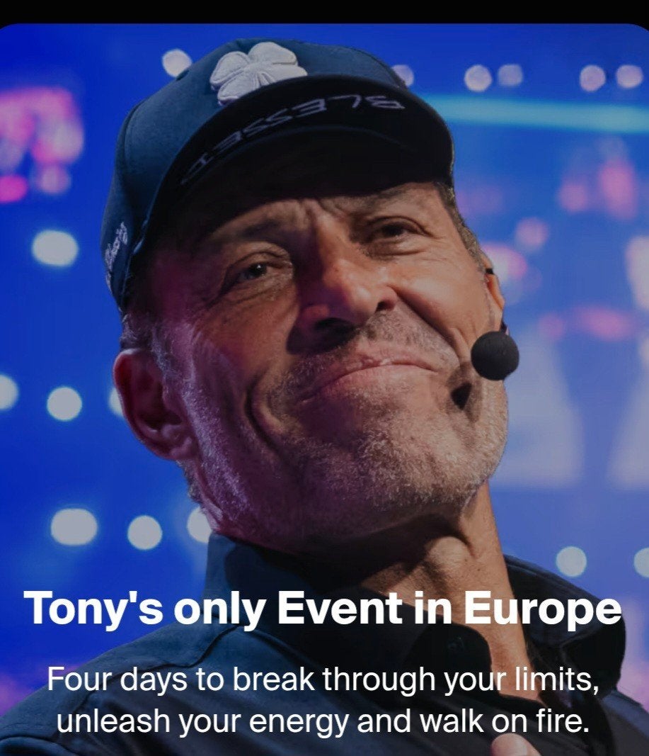 Ticket- Tony Robbins Keulen- GOLD, Tickets en Kaartjes, Eén persoon, September, Overige typen