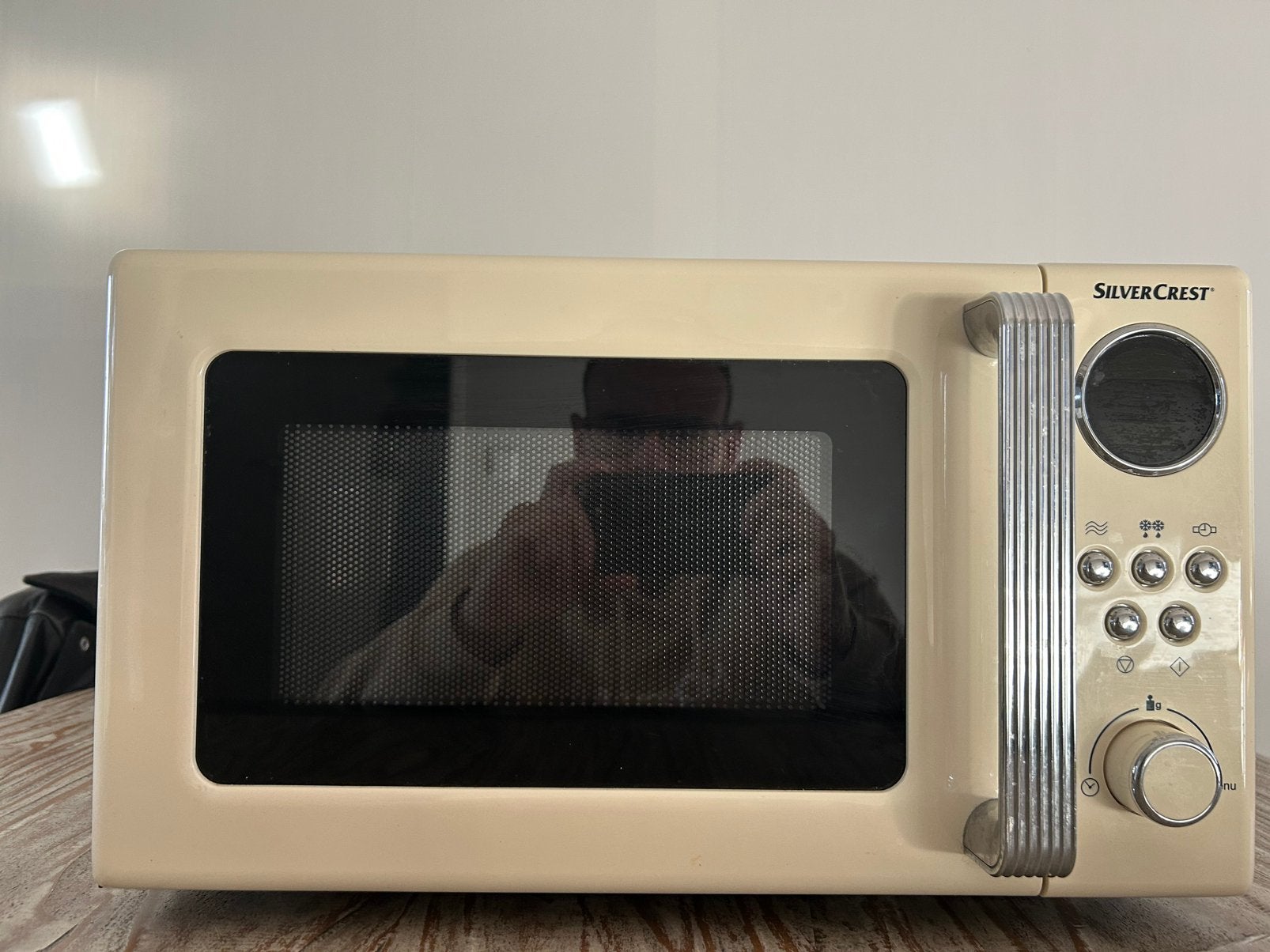 Silvercrest Magnetron crème retro, Witgoed en Apparatuur, Ophalen, Gebruikt, Minder dan 45 cm, Magnetron
