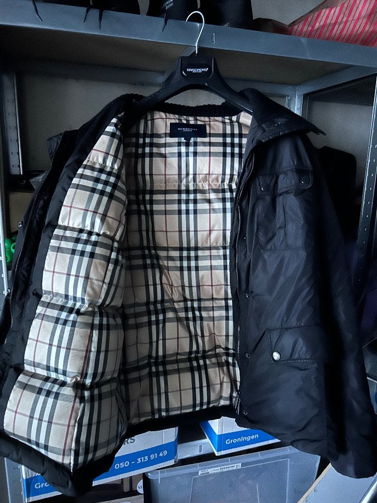 Orginele burberry Jas, Maat 38/40 (M), Zwart, Ophalen of Verzenden, Zo goed als nieuw