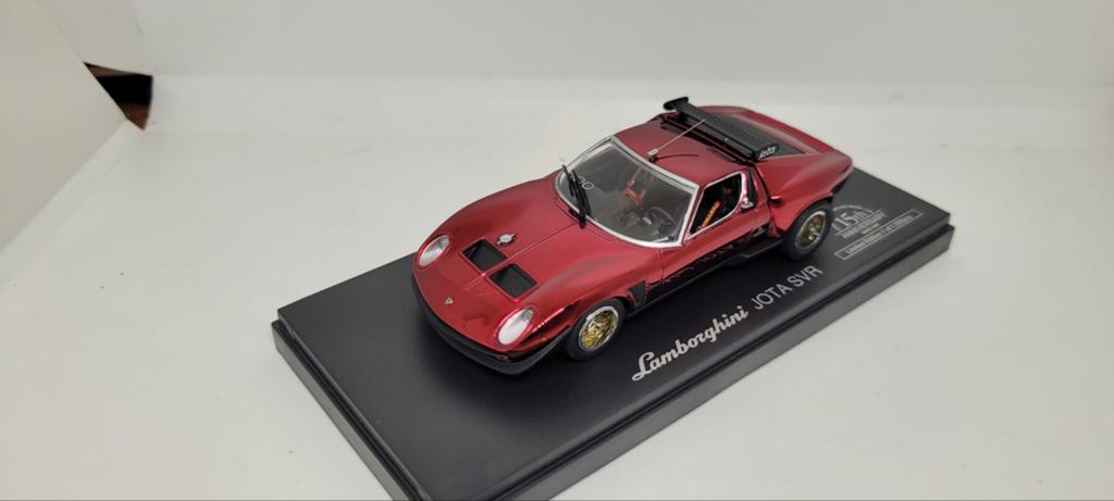 Kyosho Lamborghini Jota SVR Chrome Red, Ophalen of Verzenden, Zo goed als nieuw, Auto, Kyosho
