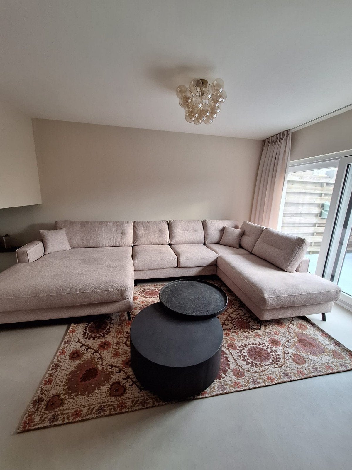 Salontafelset beton/ijzerlook, Ophalen, Rechthoekig, 75 cm of meer, 60 cm of meer