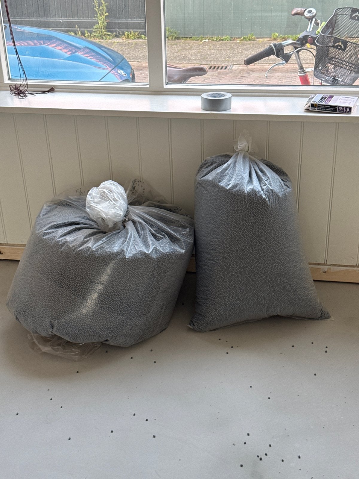 100/150 L EPS parels - kruipruimte, spouw of opvulling, Gebruikt, 15 m² of meer, Vloerisolatie, Piepschuim (Tempex)
