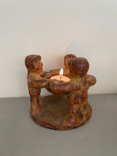 Aardewerk beeld Circle of life / vriendschap Mexico keramiek, Ophalen