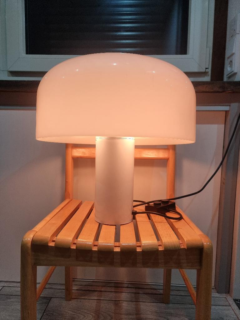 Guzzini mushroom tafellamp, Ophalen of Verzenden, Gebruikt, Glas, Minder dan 50 cm