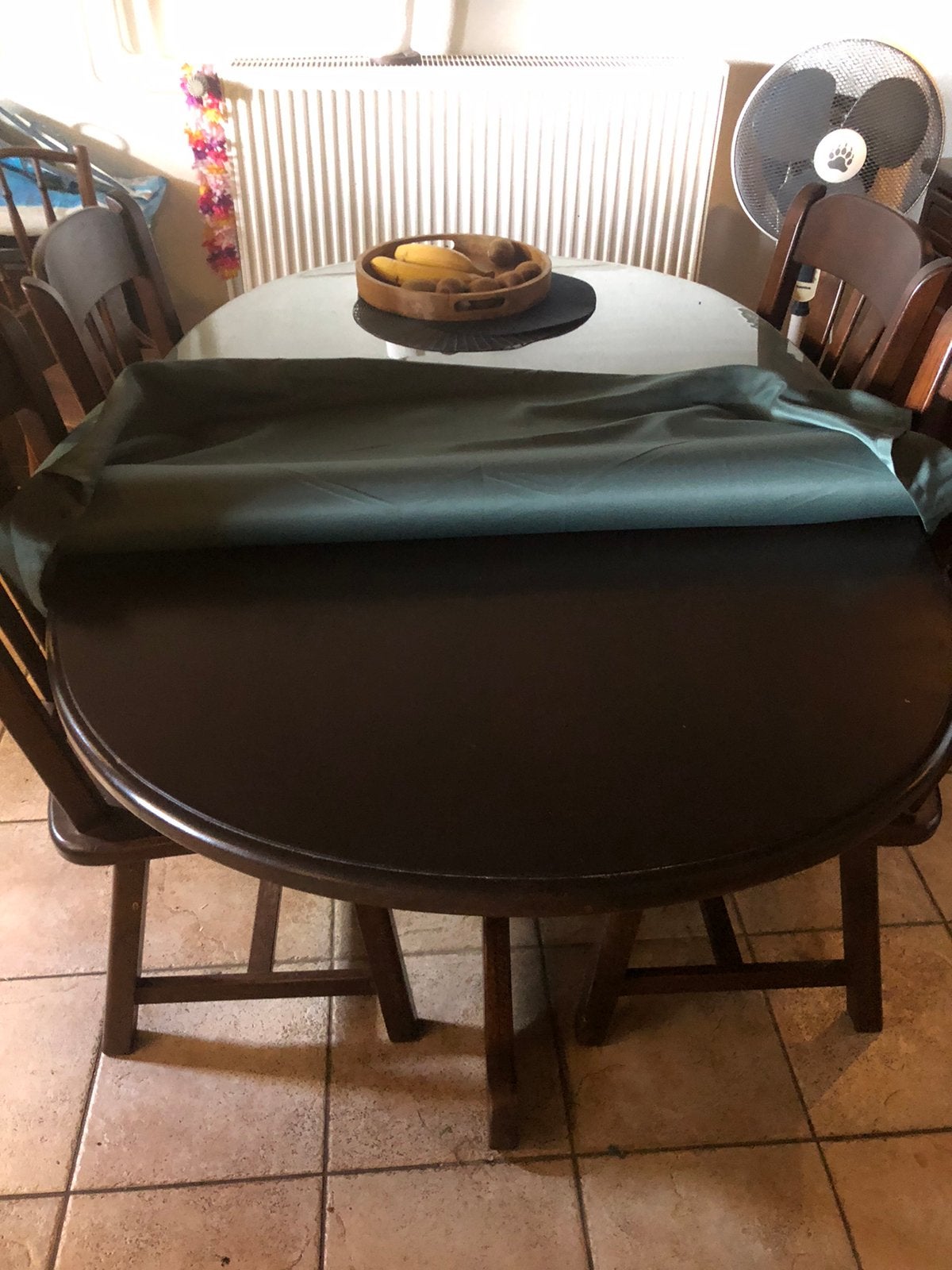 Eetkamertafel met 6 stoelen, Huis en Inrichting, Ophalen, Gebruikt, Rechthoekig, 125 cm of meer