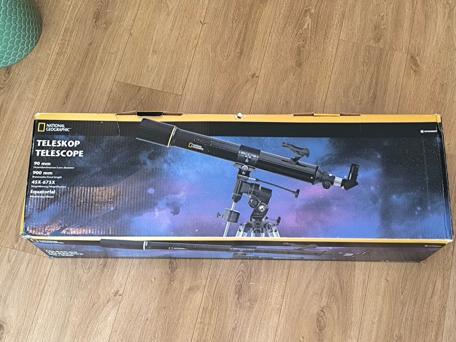 National Geographic Telescoop 90/900 EQ3, Audio, Tv en Foto, Optische apparatuur | Telescopen, Lenzentelescoop (refractor), 80 tot 200 mm