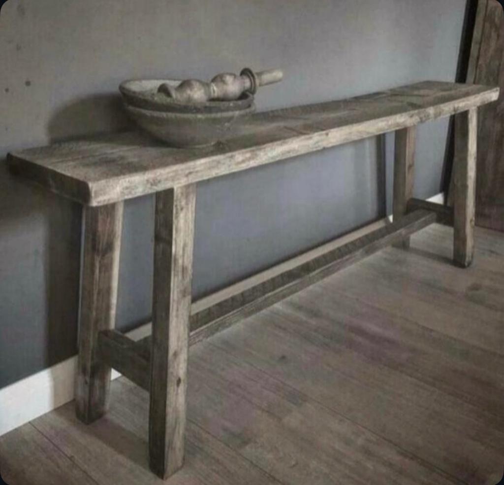 ~Stoer Sober Landelijk Houten Bankje~, Ophalen of Verzenden, Zo goed als nieuw