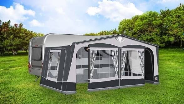 Voortent Dorema Garda XL300 ( omloopmaat 13), Caravans en Kamperen, Voortenten en Luifels, Ophalen, Zo goed als nieuw, Ten Cate All Season 240g/m2