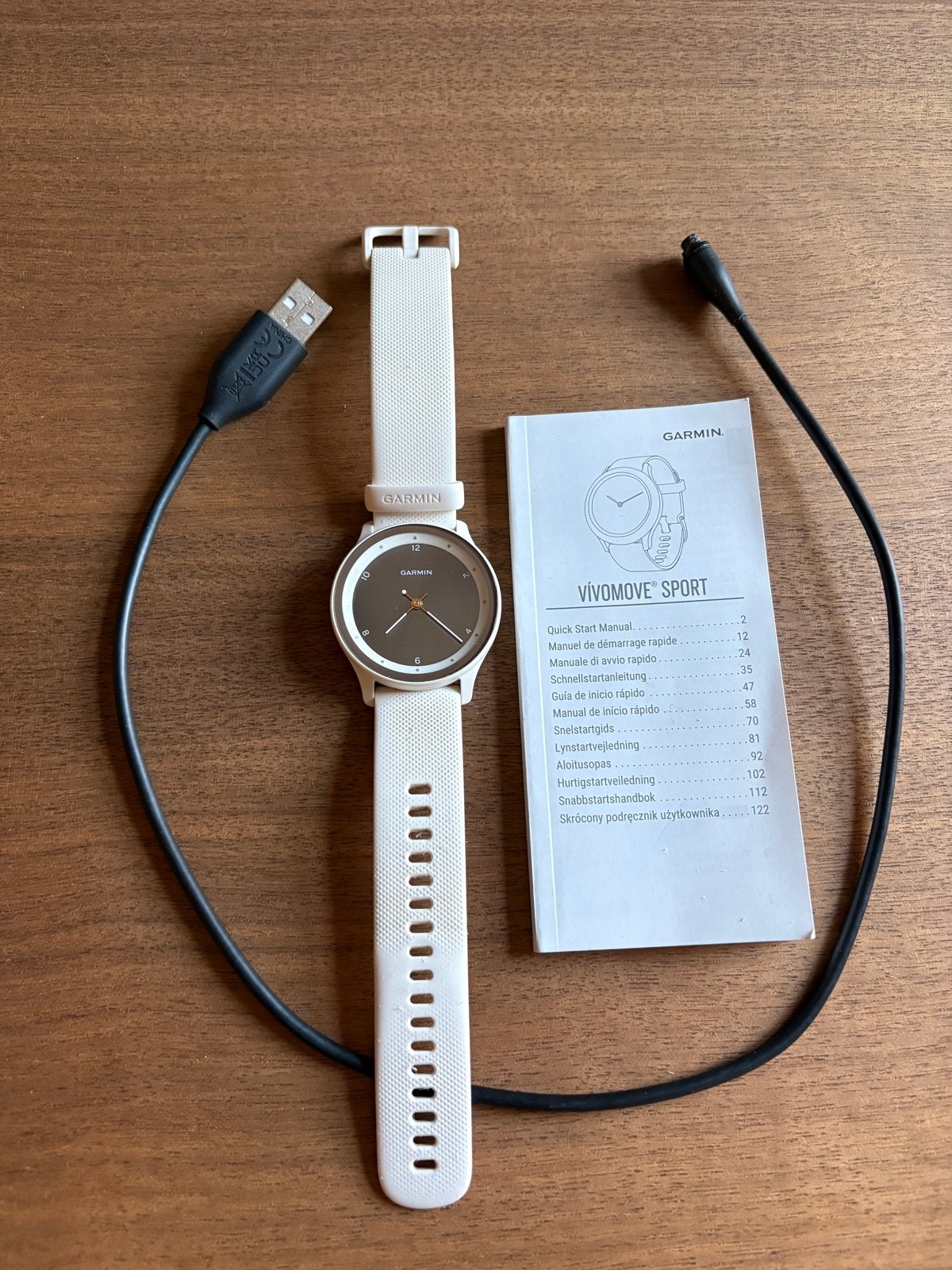 Garmin Vivomove Sport - Hybrid smartwatch, Wit, Ophalen of Verzenden, Zo goed als nieuw, Android