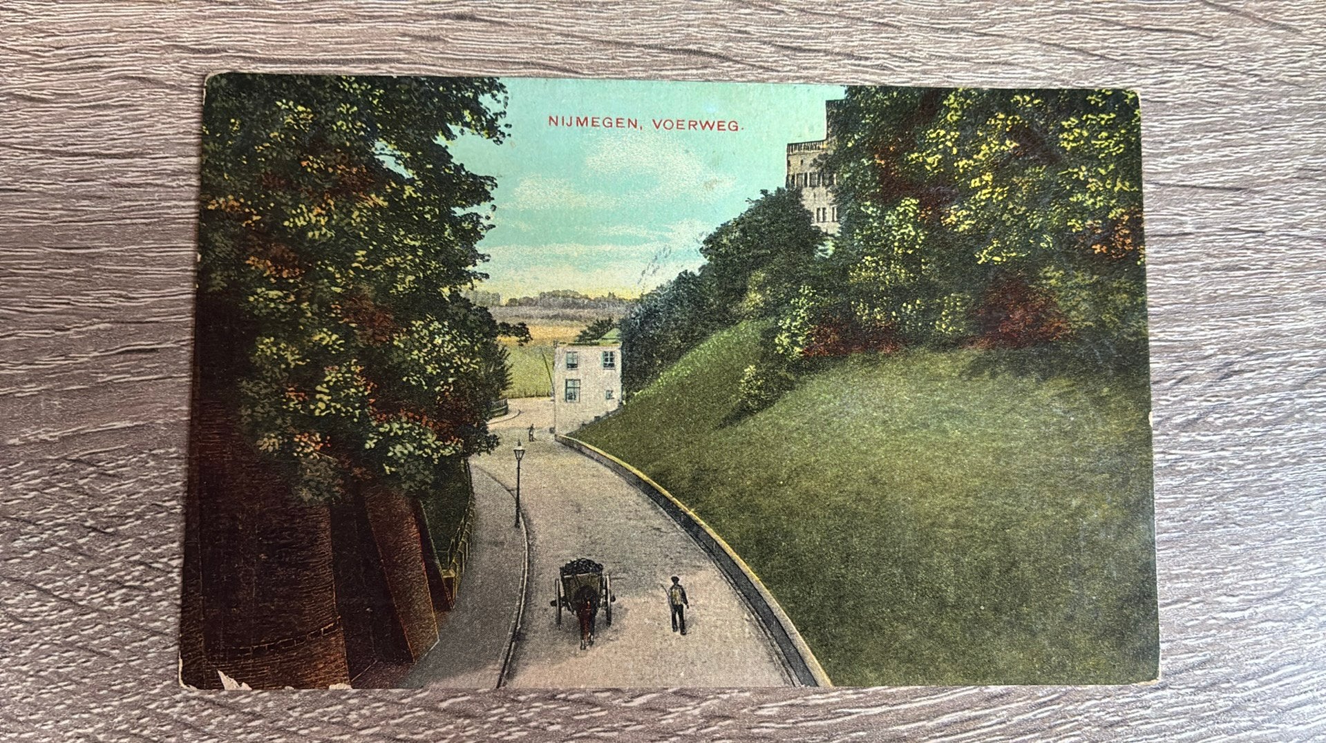 Oude ansichtkaart Nijmegen 1910 naar aannemer Lobith, Ophalen of Verzenden, Voor 1920, Gelopen, Gelderland