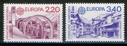CEPT Andorra Frans 379/80 1987 postfris, Ophalen of Verzenden, Postfris, Overige thema's