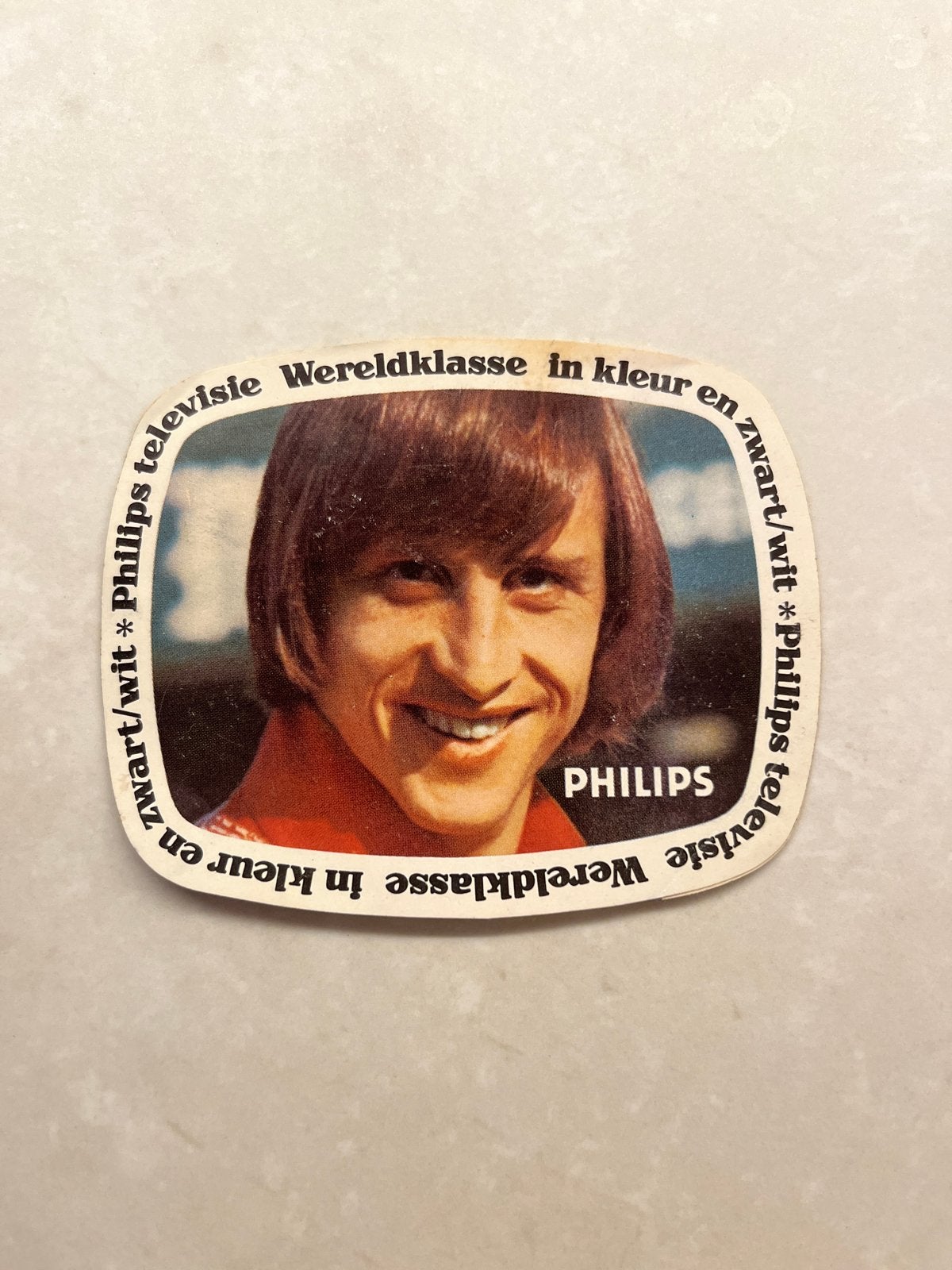 Vintage Philips sticker Johan Cruijff, Ophalen of Verzenden, Gebruikt, Gebruiksvoorwerp