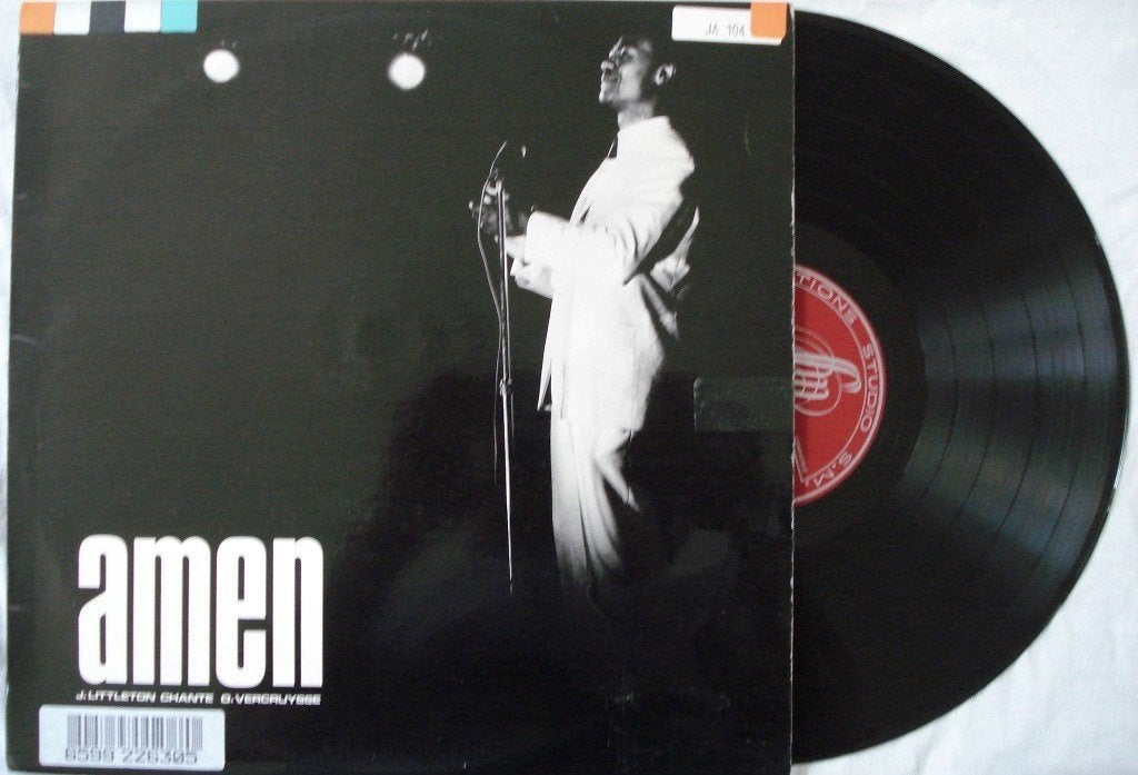 J. Littleton et Les Jiti - Amen - Chante O. Vercruysse, Ophalen of Verzenden, Gebruikt, 12 inch, LP