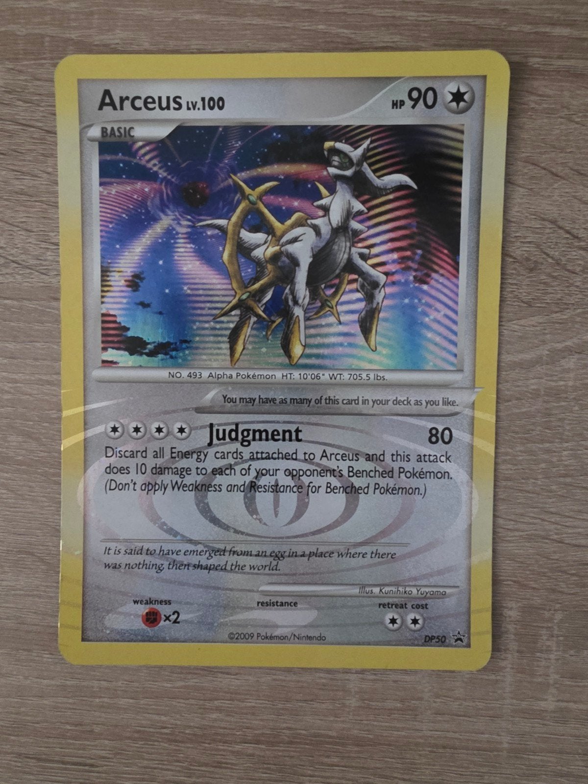 Pokémon Kaart Arceus DP50 Jumbo, Ophalen of Verzenden, Gebruikt, Losse kaart