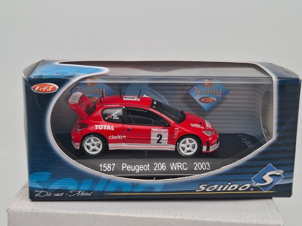 Peugeot 206 - WRC 2003 - Solido 1/43, Verzenden, Zo goed als nieuw, Auto, Solido